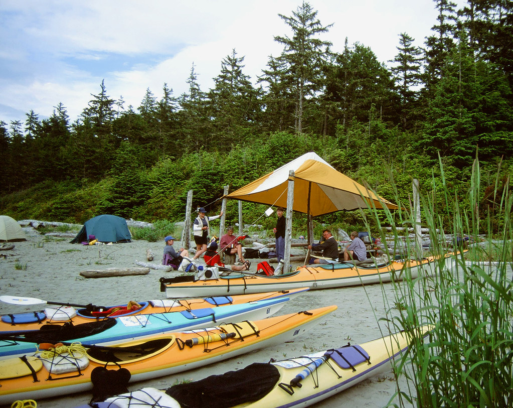 Ahous Bay Beach Camping, Clayoquot Sound BC Gabriola Sea Kayaking