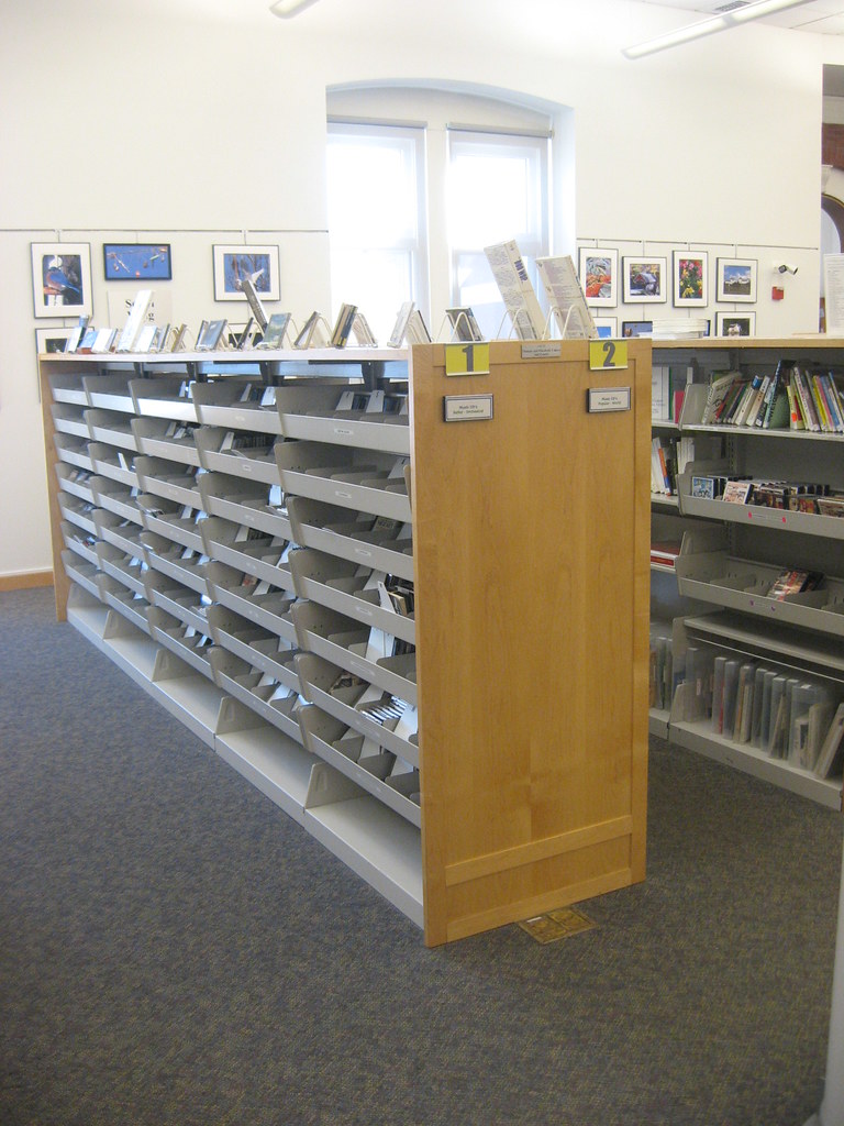 CD Shelves The Library has a large CD collection. These dr… Flickr
