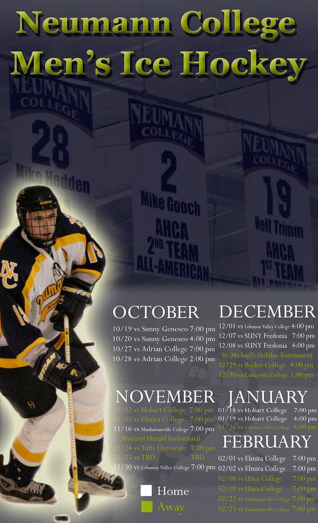 Hockey Poster Poster was designed for hockey season schedu… Nick