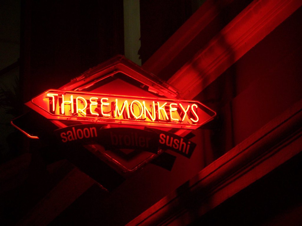 20071115 Three Monkeys A new sign on an old building. I ov… Flickr