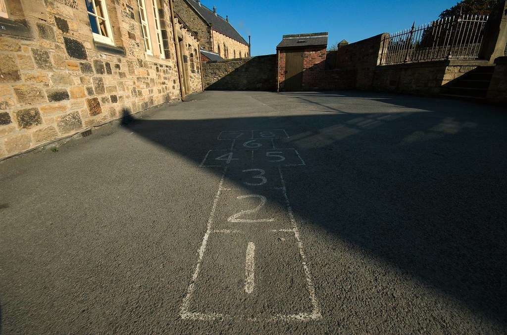 Hopscotch Hopscotch at a reproduction 1913 village school … Flickr