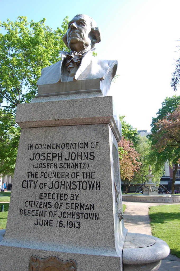 Joseph Schantz statue, Johnstown PA James Elston Flickr