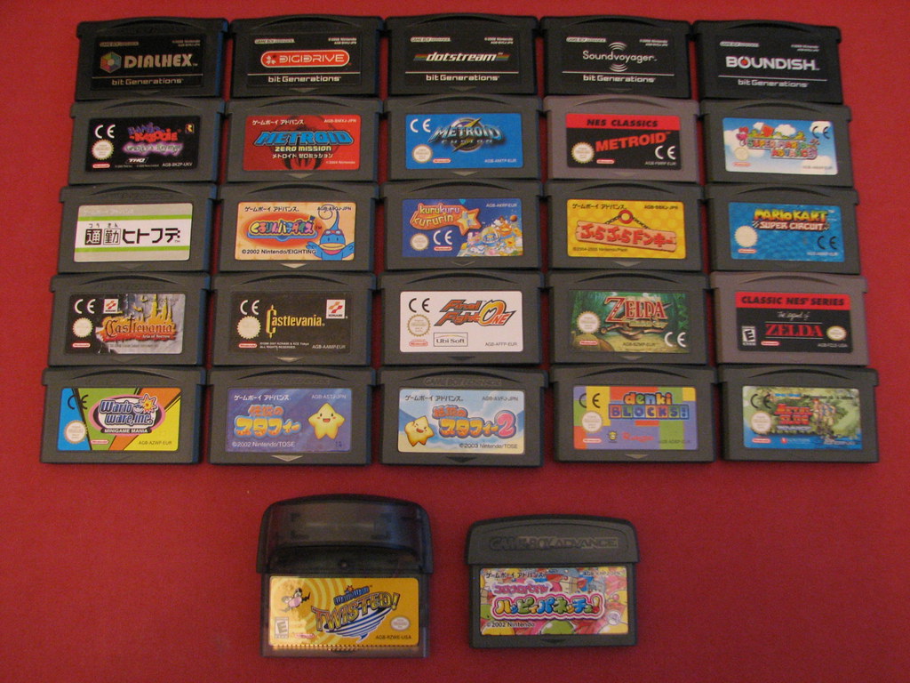 GBA games collection a photo on Flickriver