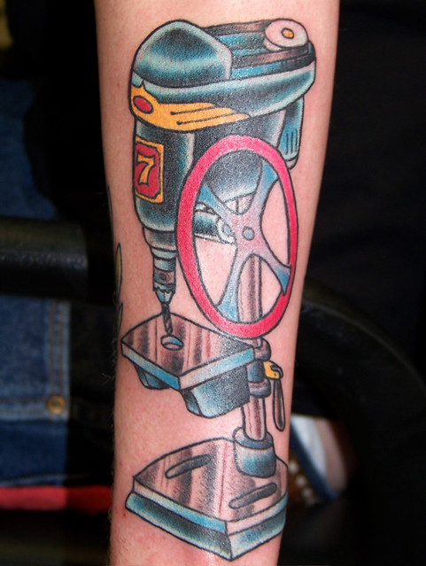 Drill Press Tattoo | Traditional Style Drill Press Tattoo By… | Flickr 639_x_481_jpg