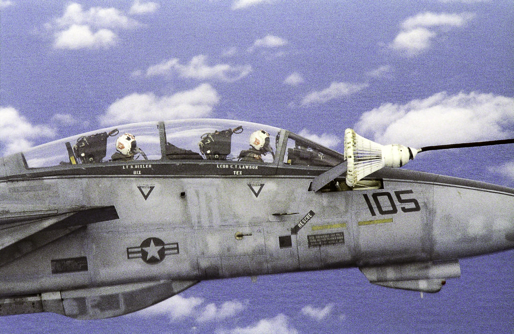 Air to Air Refueling VF211 F14A taking on fuel from a KA… Flickr