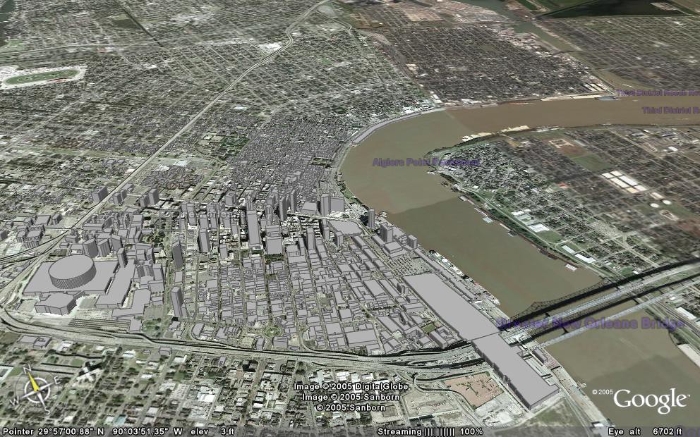 Views of New Orleans by Google Earth View of New Orleans (… Flickr