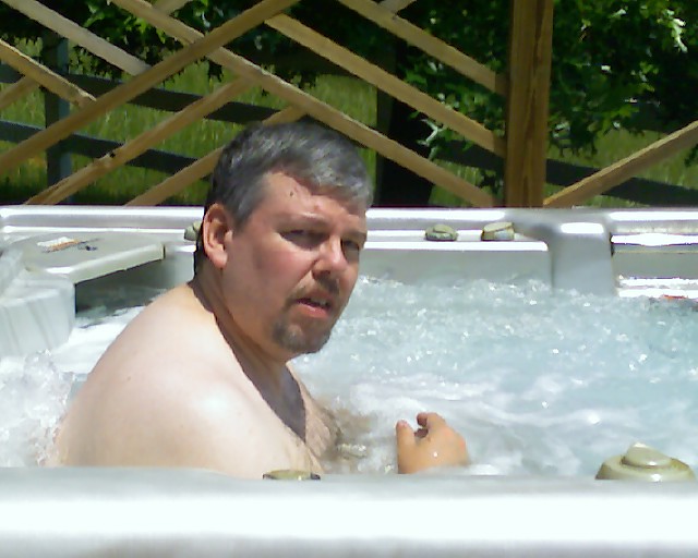 Naked jacuzzi time! Woo hoo! | Doug enjoying time in the hot… | Flickr