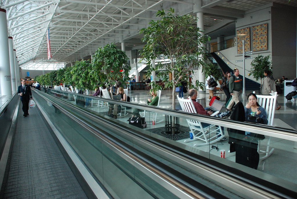 Charlotte They have rocking chairs in the airport. CookieDuster