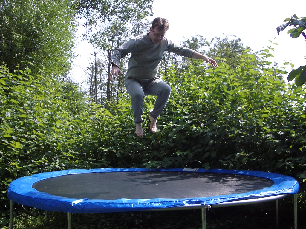 Trampolene Me on a trampolene at the farm near Klågerup m… Flickr
