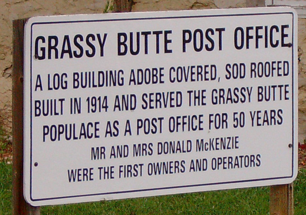 Old Post Office 58634 Marker (Grassy Butte, North Dakota) Flickr