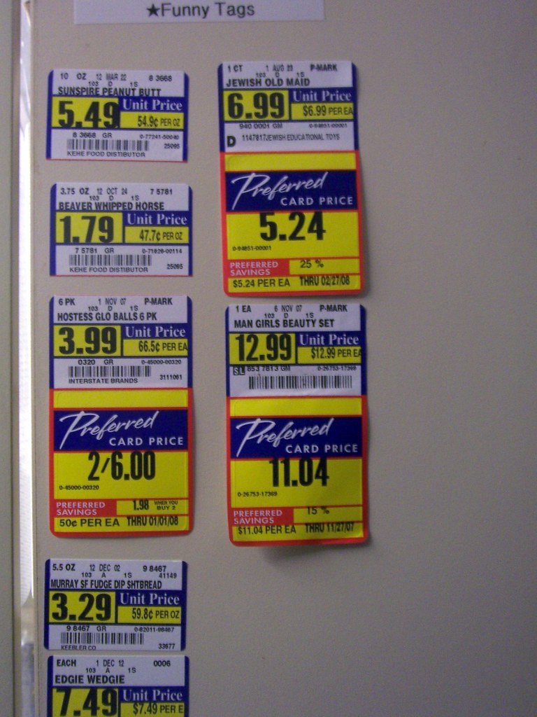 Funny Tags best when viewed large Price tags can be amusin… Flickr