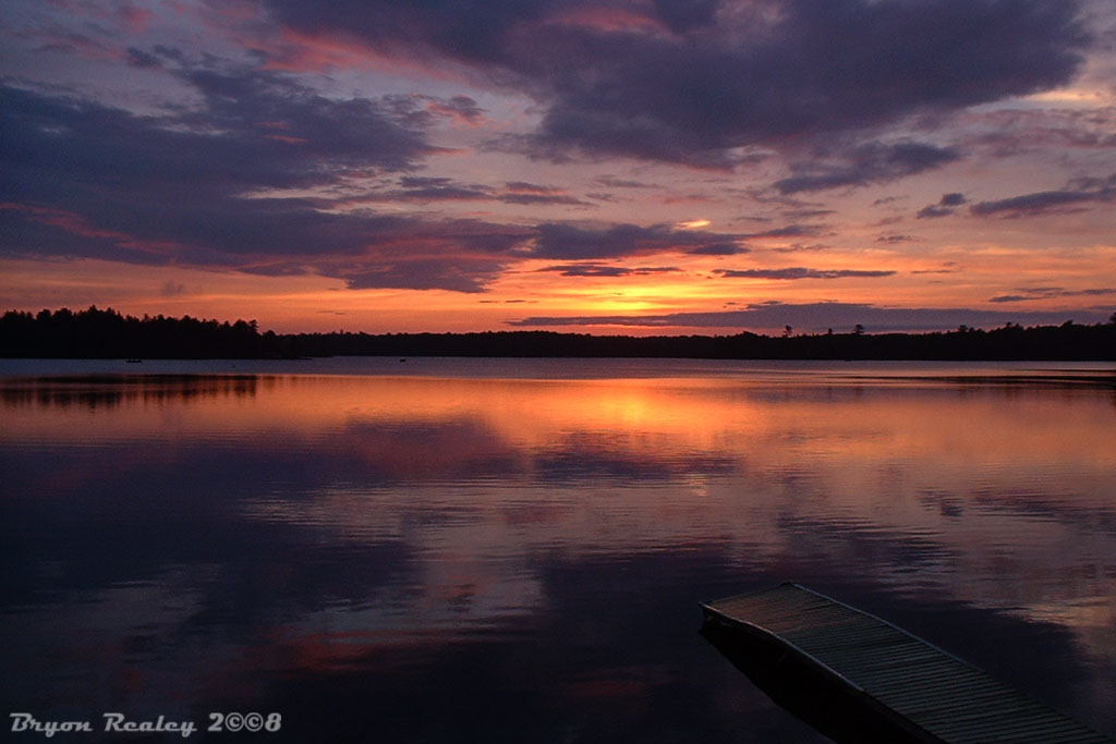 Sunset on Plum Lake View from my sister's cottage in Sayne… Flickr