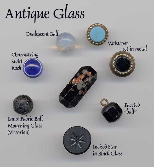 Antique Glass Buttons YaddaYaYa Flickr