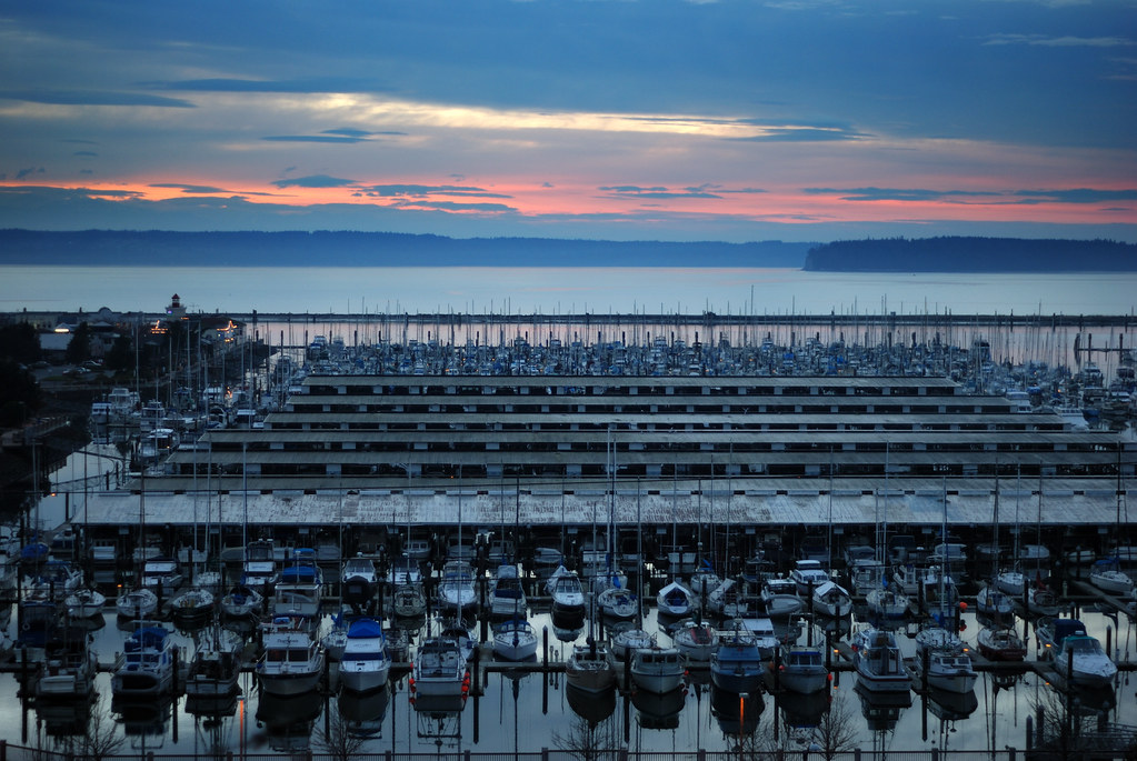 Port of Everett Marina 2 Port of Everett Marina at sunset Flickr