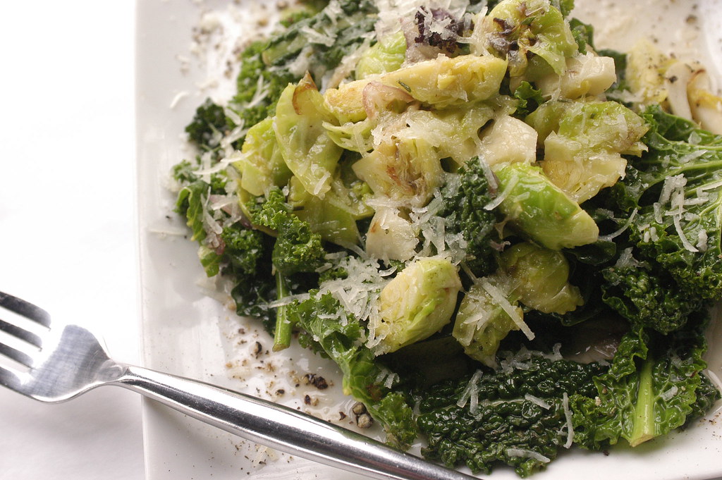 brussels sprouts, kale, and bacon Danny made this for Chri… Flickr