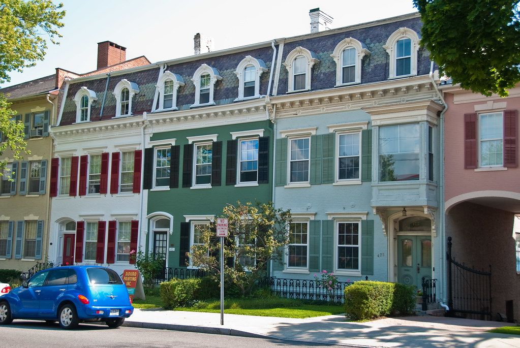 Geneva, NY Row homes on Main Street. On the other side of … Flickr