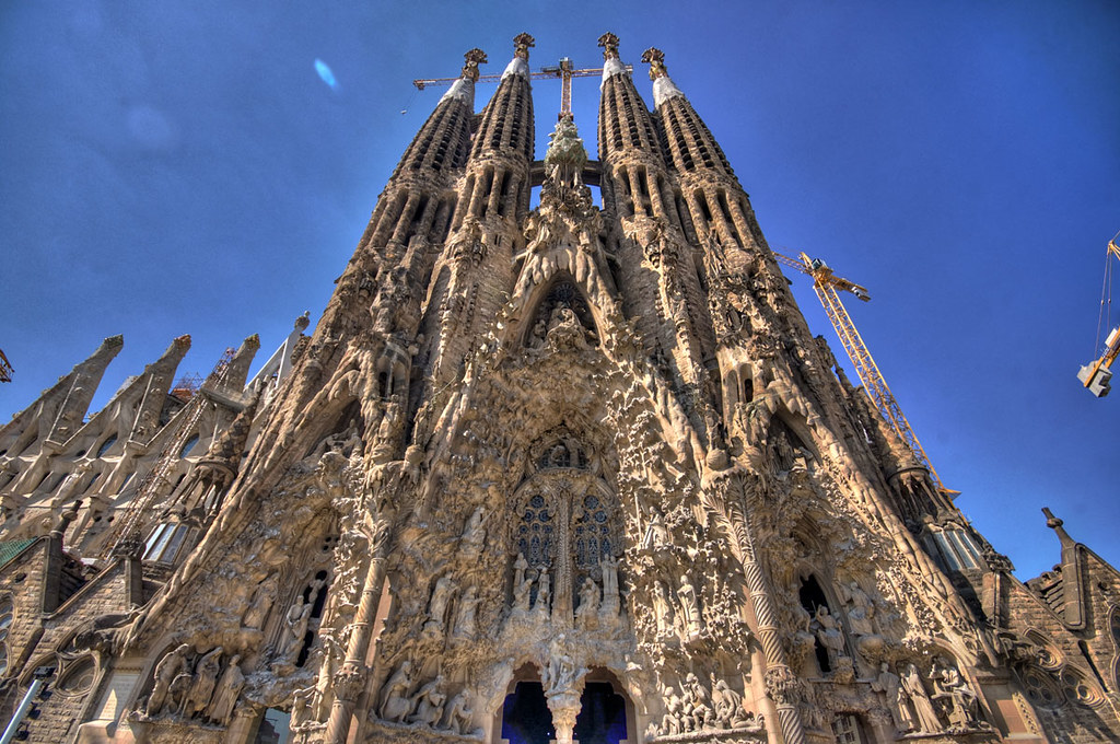 La Sagrada Familia Nativity Facade and Towers HDR Flickr
