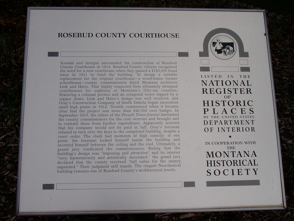 Rosebud County Courthouse Marker (Forsyth, Montana) Flickr