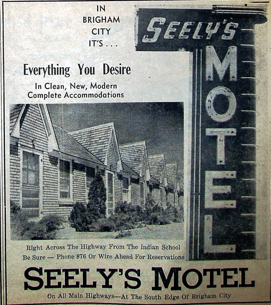 Seely's Motel Ad,Box Elder News and Journal Special Touris… Flickr