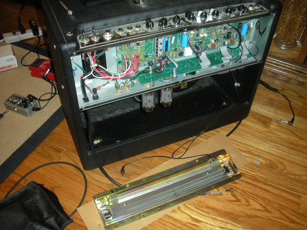Hot Rod Deluxe Repair 1 reverb tank fix teakwood Flickr