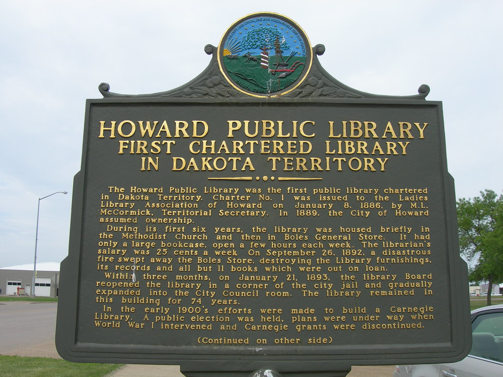 Howard Public Library Marker Howard, South Dakota Jimmy Emerson