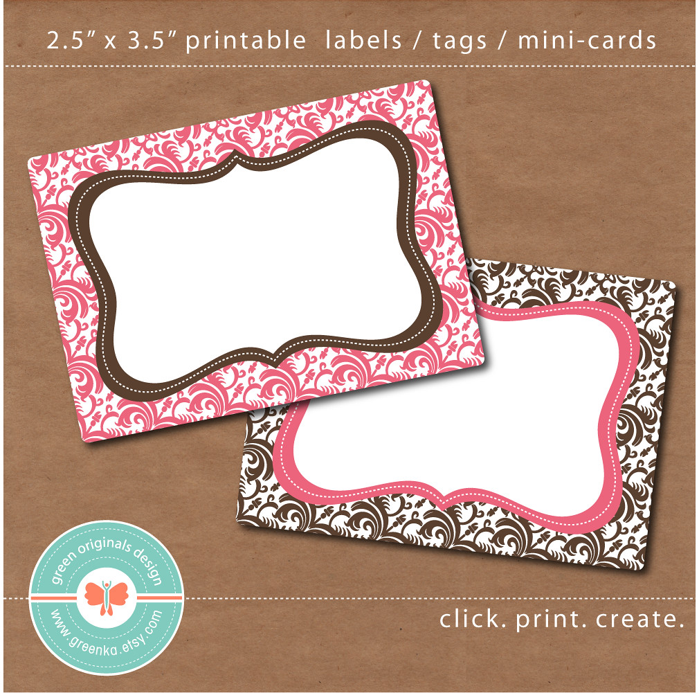 Printable Deco Label These designer blank labels coordinat… Flickr