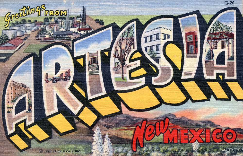 Greetings from Artesia, New Mexico Large Letter Postcard… Flickr