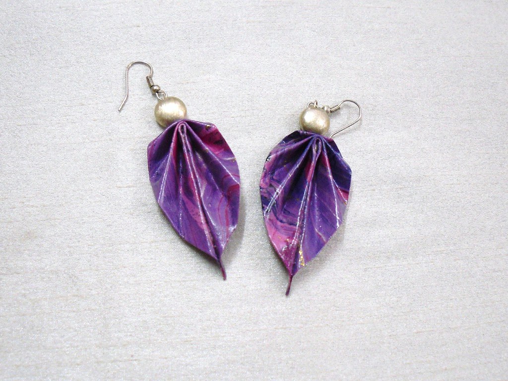 Paper Earrings Leaf Earrings Leaf Collection handmade p… Flickr