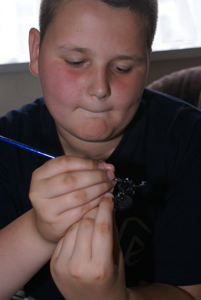 model painting Jake painting one of his Games mod… Leeber