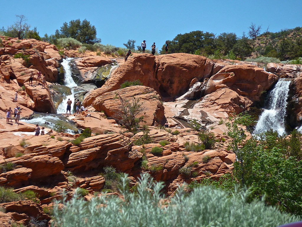 Playing in the falls at Gunlock State Park With the water … Flickr