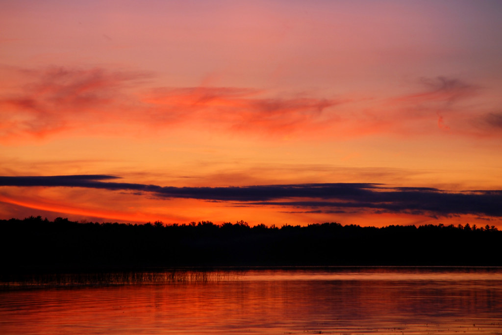Lake Waukenabo sunset Betty Brockelman Eich Flickr