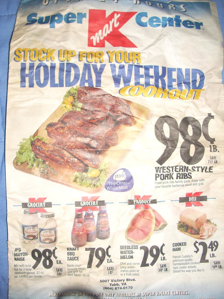 Late 1990s Super Kmart grocery sales paper a photo on Flickriver
