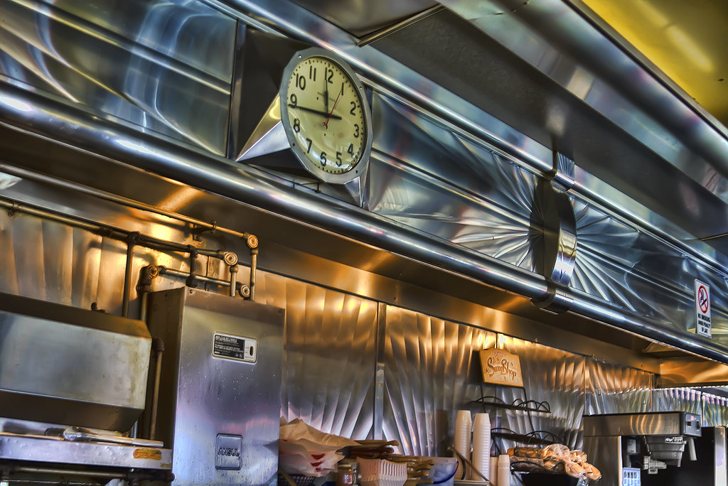 Almost Lunch Time at the Steel Trolley Diner View On Black