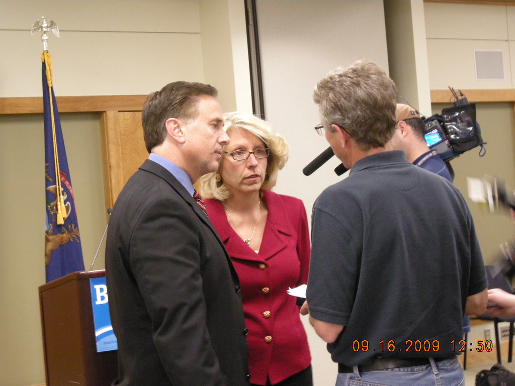 After the press conference Terri Lynn Land Flickr