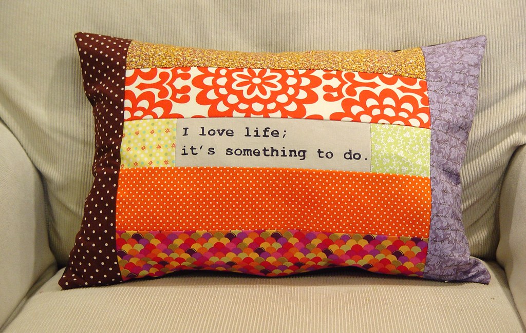 Love life pillow, view 2 blogged at punkinpattern.blogspo… Flickr