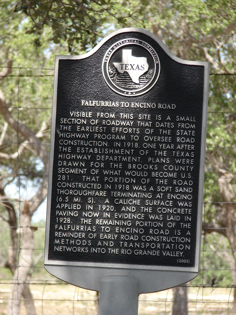 Texas History Between Falfurrias and Encino. The old road … Flickr