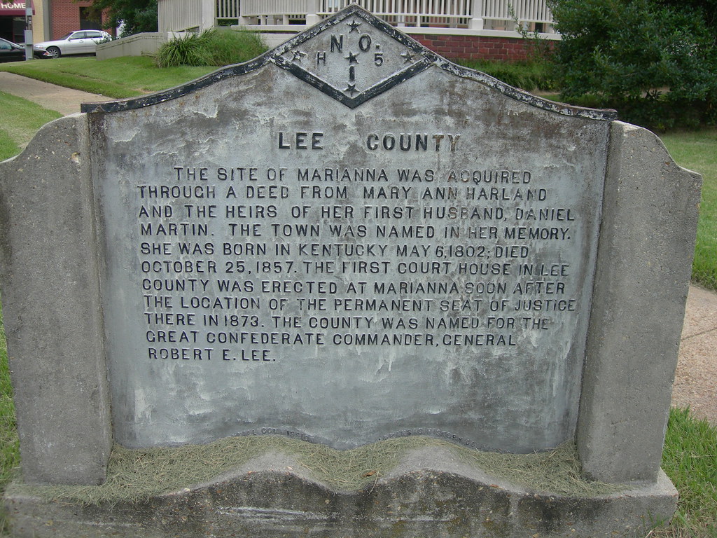 Lee County Historic Marker Located in the park across from… Flickr