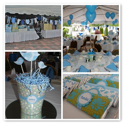 Twin Boys Baby Shower Went with a bird themed shower, usin… Flickr