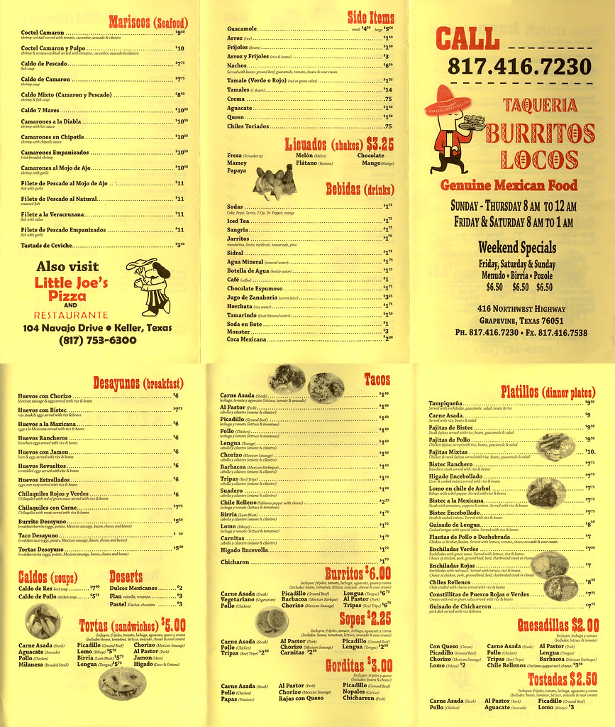 Taqueria Burritos Locos Menu Taqueria Burritos Locos Genui… Flickr