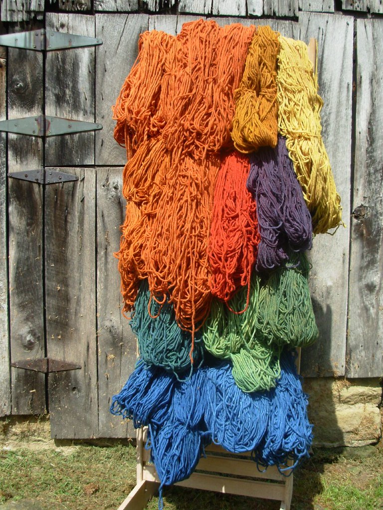 naturally dyed rug yarn Last Saturday, I set up a display … Flickr