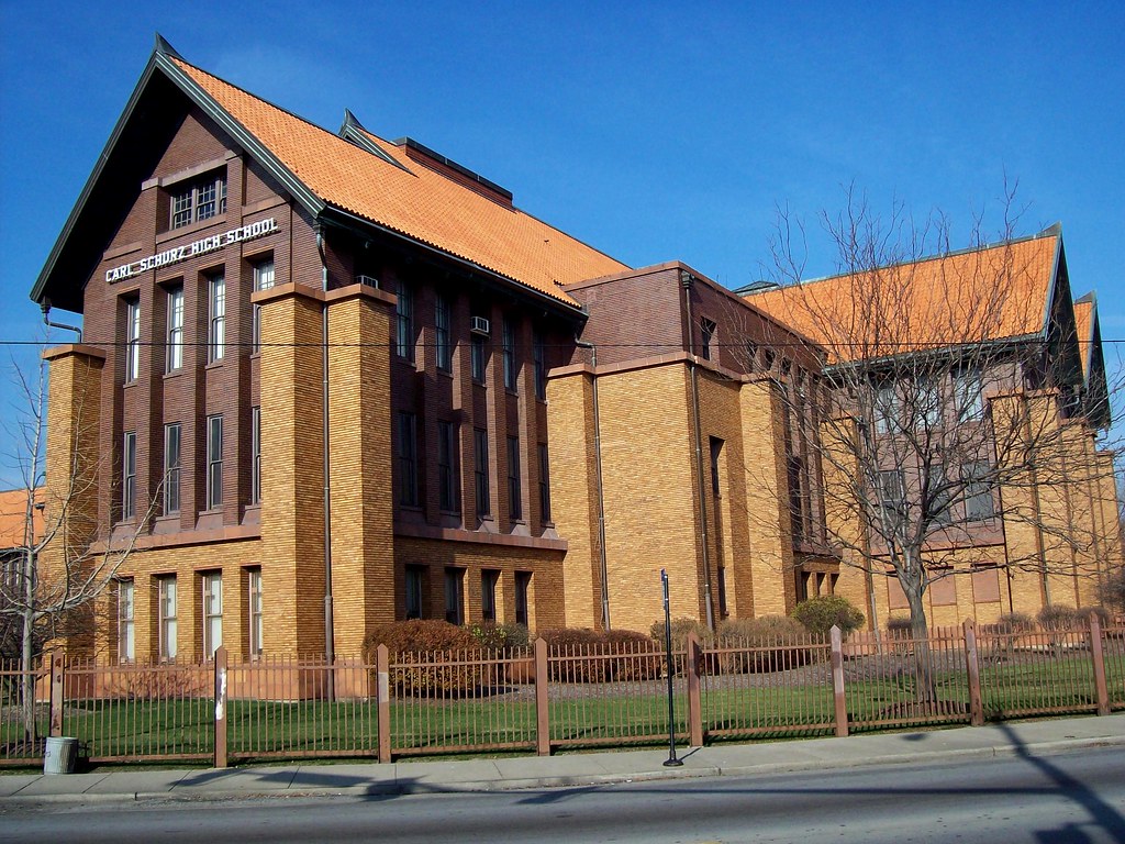 Carl Schurz High School Built in 1910, the design of this … Flickr