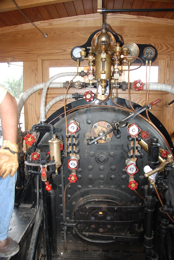 A view inside the cab Leviathan steam at Tra… Flickr