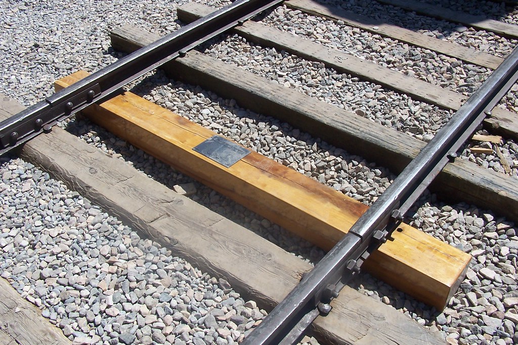 Last Tie Laid on the Pacific Railroad Golden Spike