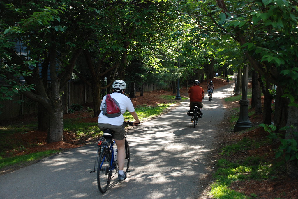 Bike Buddies Three Bikers riding the Somerville Bike Trail… Lisa