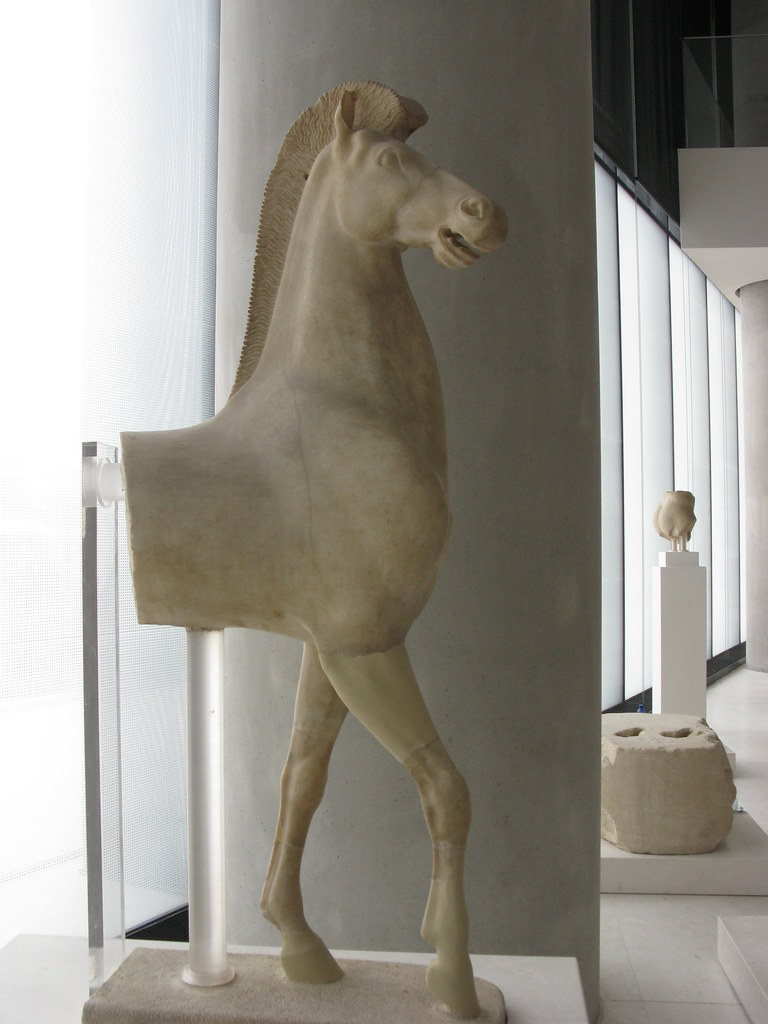 Horse without rider. 490 BC. Parian marble. New Acropolis … Flickr
