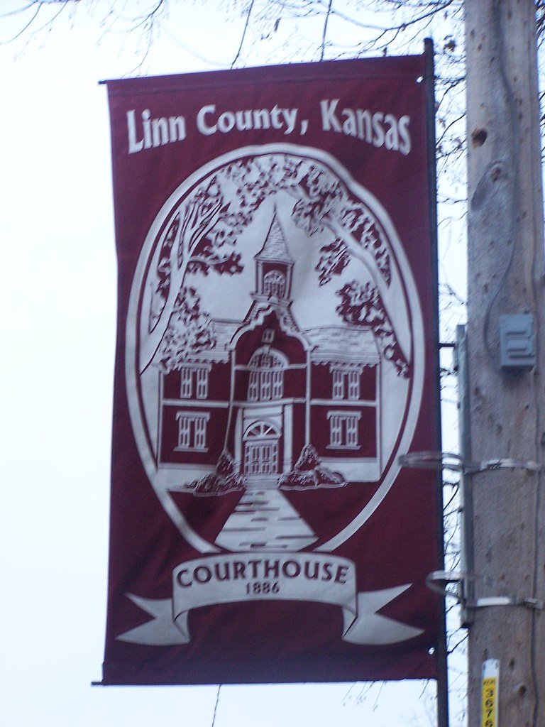Linn Counyt Courthouse Banner Mound City, Kansas J. Stephen Conn