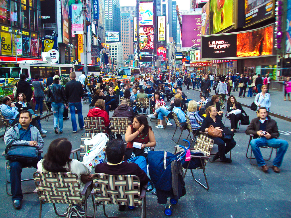 Lawn Chairs i was walking in Times Square in March and hal… Flickr