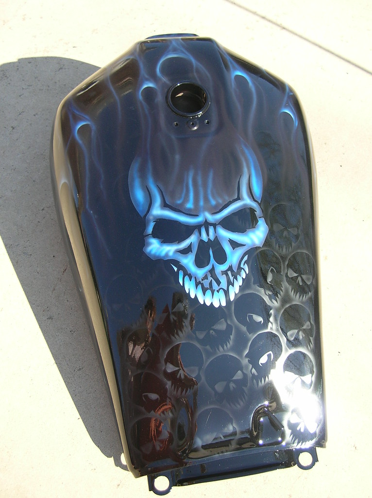 Custom Motorcycle tank paint by studio2 studio2email Flickr