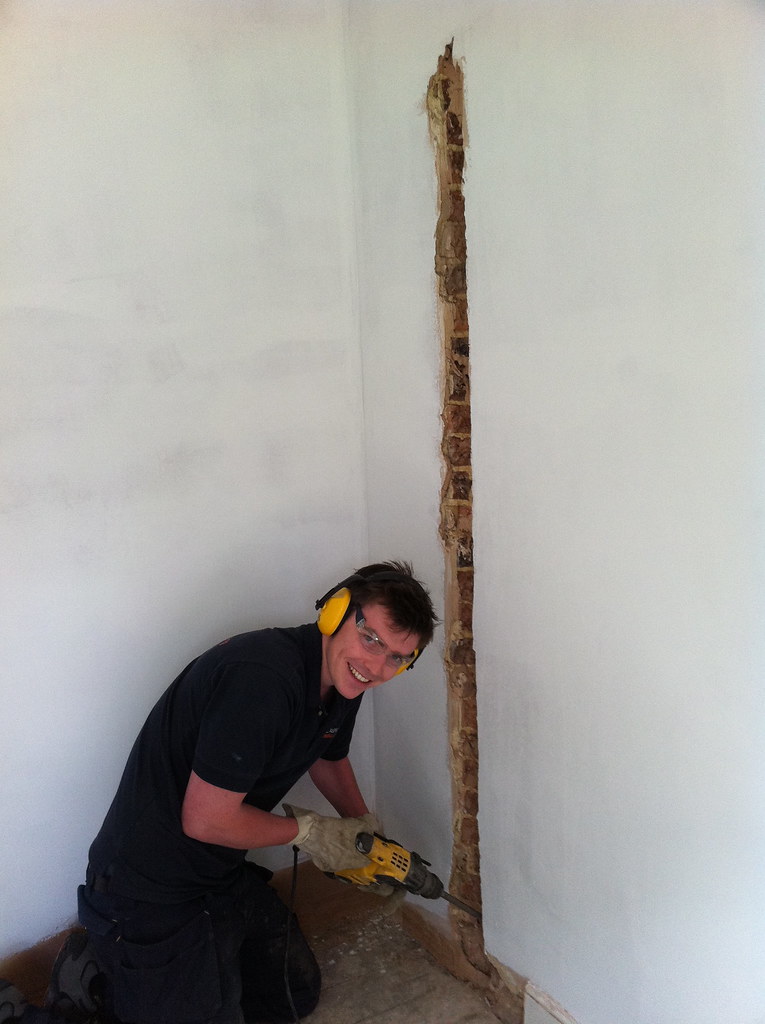 chasing wall for shower pipes and valve fharringtonvogt Flickr