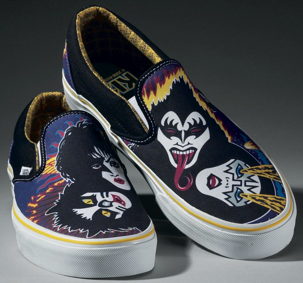 Band Shoe Program KISS "Rock And Roll Over" Slip Ons Vans Off The
